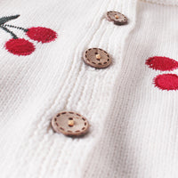 Load image into Gallery viewer, Baby Girls Fruit Crochet Embroidered Rompers Knitwear Cardigan Wholesale 211116420
