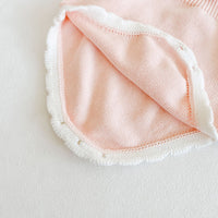 Load image into Gallery viewer, Baby Girls Color-blocking Bow Crochet Rompers Wholesale 211116425
