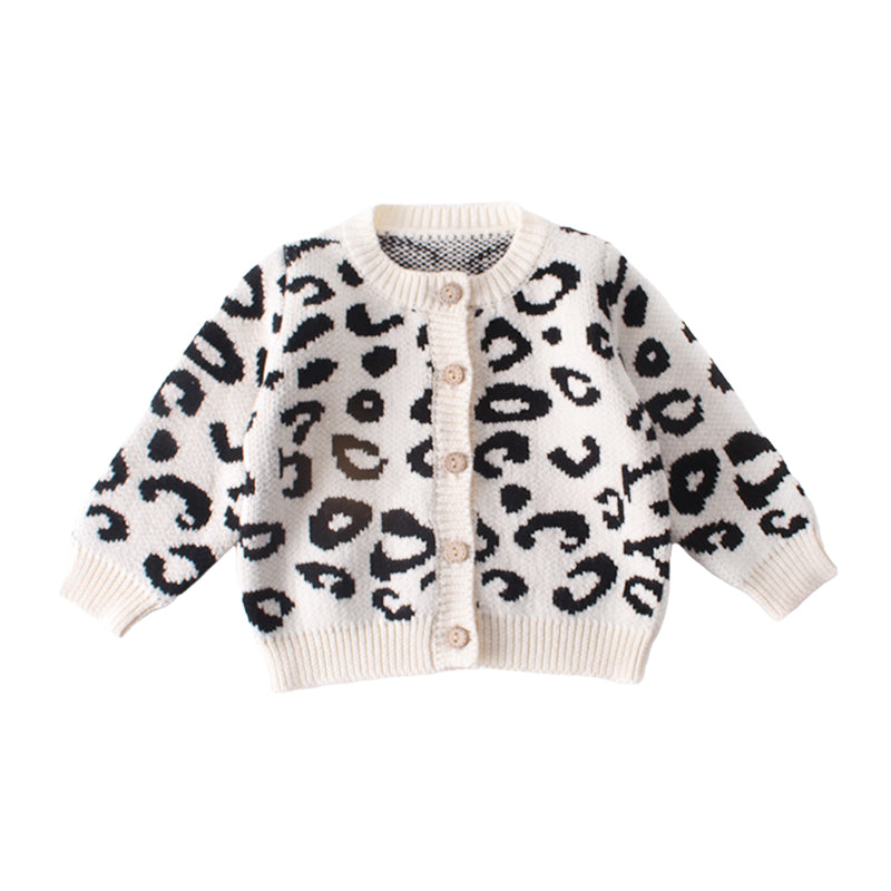 Baby Girls Leopard print Jackets Outwears Rompers Knitwear Wholesale 211116427