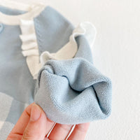 Load image into Gallery viewer, Baby Girls Checked Crochet Rompers Wholesale 211116429
