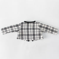 Load image into Gallery viewer, 2 Pieces Set Baby Girls Checked Outwears And Rompers Wholesale 211116430
