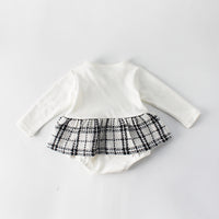 Load image into Gallery viewer, 2 Pieces Set Baby Girls Checked Outwears And Rompers Wholesale 211116430
