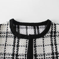 Load image into Gallery viewer, 2 Pieces Set Baby Girls Checked Outwears And Rompers Wholesale 211116430
