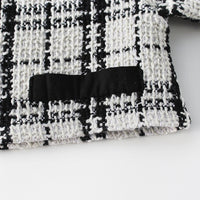 Load image into Gallery viewer, 2 Pieces Set Baby Girls Checked Outwears And Rompers Wholesale 211116430
