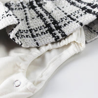 Load image into Gallery viewer, 2 Pieces Set Baby Girls Checked Outwears And Rompers Wholesale 211116430
