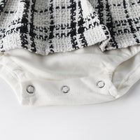 Load image into Gallery viewer, 2 Pieces Set Baby Girls Checked Outwears And Rompers Wholesale 211116430
