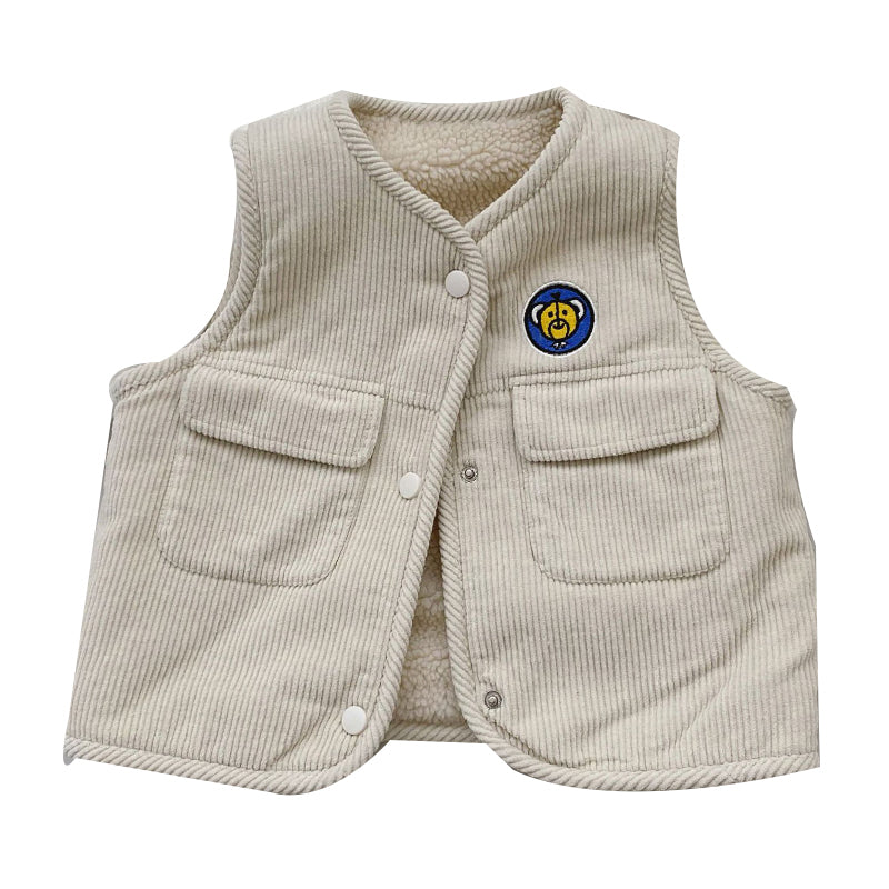 Baby Kid Unisex Solid Color Muslin&Ribbed Vests Waistcoats Wholesale 21111645