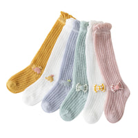 Load image into Gallery viewer, Baby Kid Unisex Solid Color Animals Bow Muslin&amp;Ribbed Accessories Socks Wholesale 211122171
