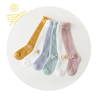 Load image into Gallery viewer, Baby Kid Unisex Solid Color Animals Bow Muslin&amp;Ribbed Accessories Socks Wholesale 211122171
