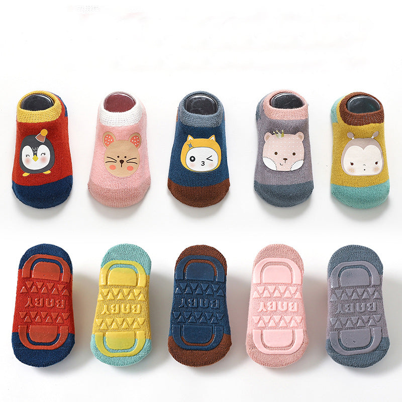 Baby Kid Unisex Solid Color Color-blocking Animals Cartoon Accessories Socks Wholesale 211122742