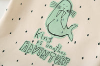 Load image into Gallery viewer, 2 Pieces Set Baby Kid Unisex Letters Print Tops And Solid Color Pants And Sleepwears Wholesale 21112502
