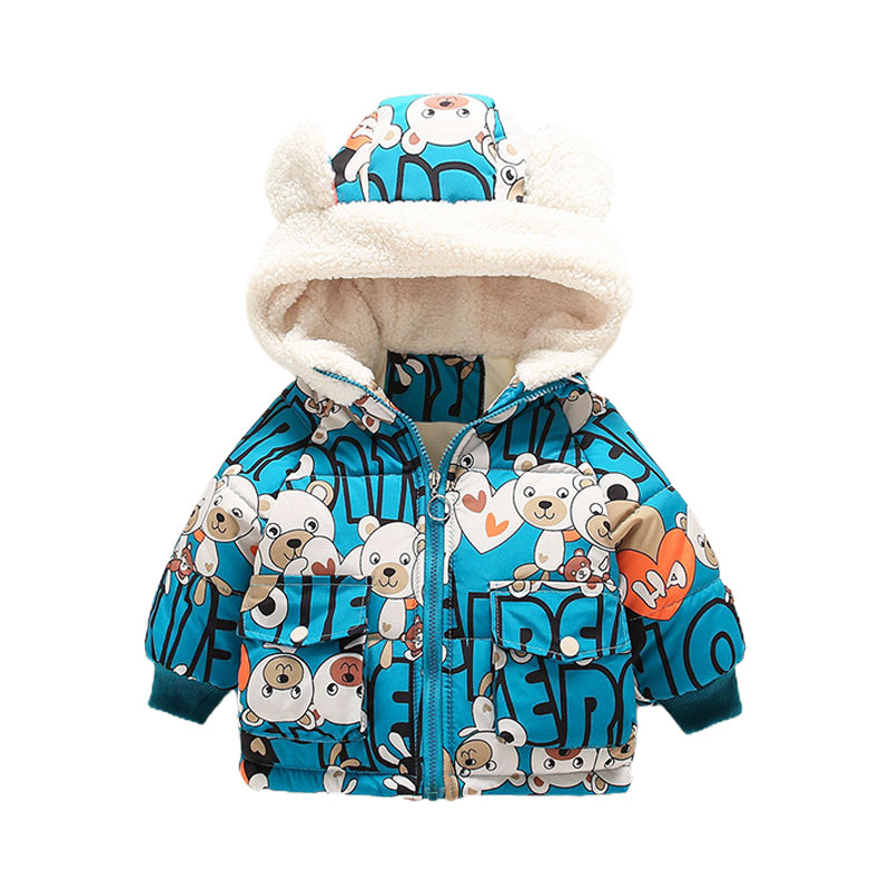 Baby Kid Unisex Letters Love heart Animals Cartoon Print Jackets Outwears Wholesale 2111251005