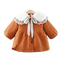 Load image into Gallery viewer, Baby Kid Girls Solid Color Polka dots Lace Jackets Outwears Wholesale 2111251013
