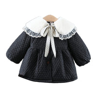 Load image into Gallery viewer, Baby Kid Girls Solid Color Polka dots Lace Jackets Outwears Wholesale 2111251013
