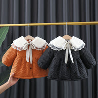Load image into Gallery viewer, Baby Kid Girls Solid Color Polka dots Lace Jackets Outwears Wholesale 2111251013
