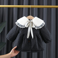 Load image into Gallery viewer, Baby Kid Girls Solid Color Polka dots Lace Jackets Outwears Wholesale 2111251013
