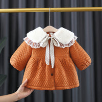 Load image into Gallery viewer, Baby Kid Girls Solid Color Polka dots Lace Jackets Outwears Wholesale 2111251013
