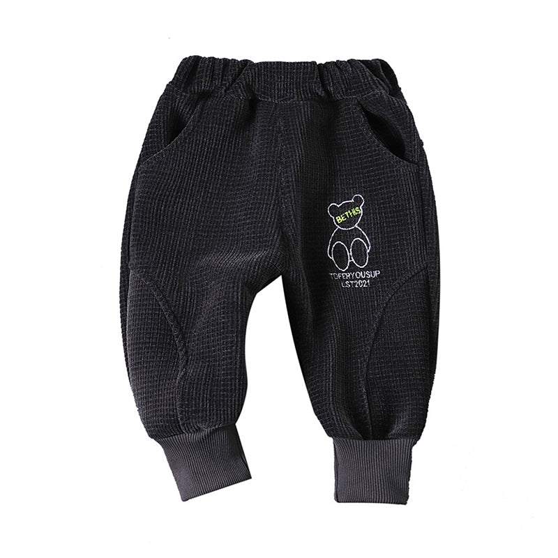 Baby Kid Girls Boys Cartoon Embroidered Pants Wholesale 2111251098