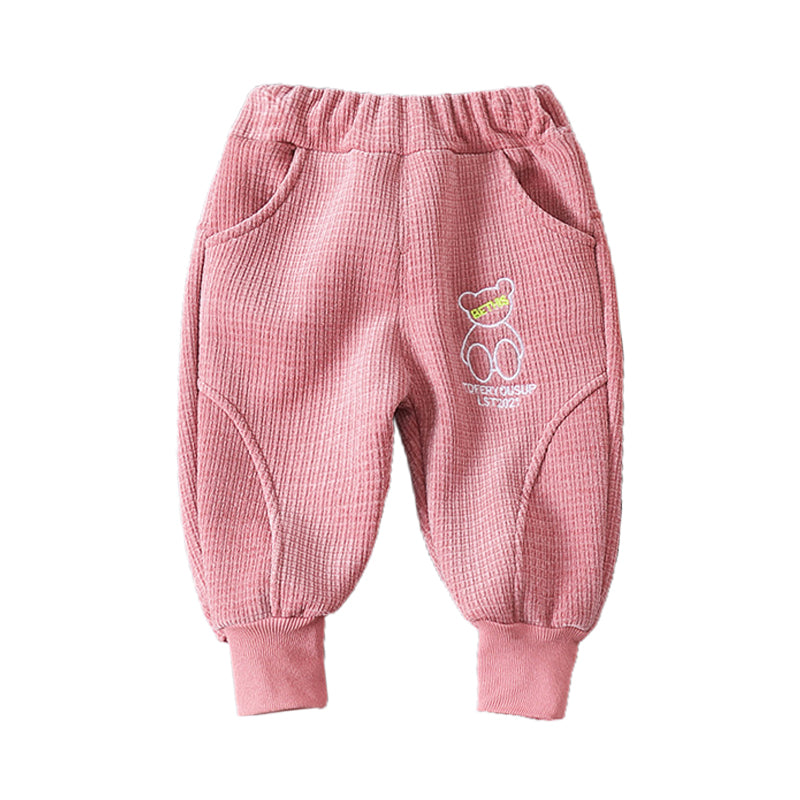 Baby Kid Girls Boys Cartoon Embroidered Pants Wholesale 2111251098