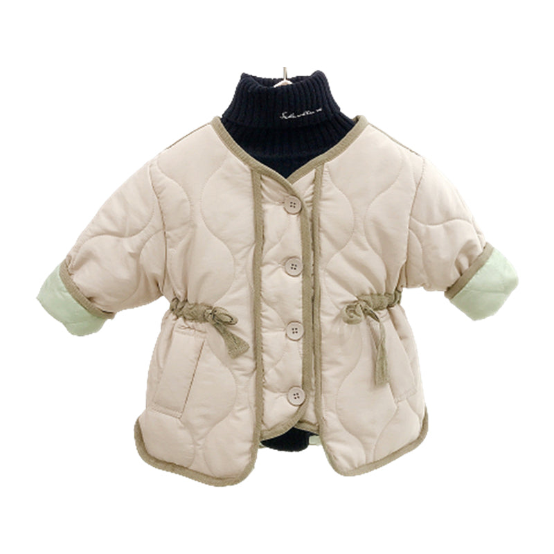Baby Kid Girls Solid Color Jackets Outwears Wholesale 2111251179
