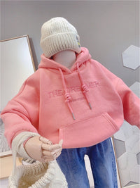 Load image into Gallery viewer, Baby Kid Girls Solid Color Embroidered Hoodies Swearshirts Wholesale 2111251362
