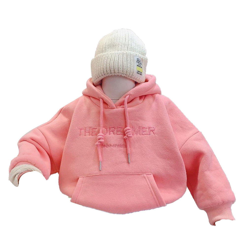 Baby Kid Girls Solid Color Embroidered Hoodies Swearshirts Wholesale 2111251362