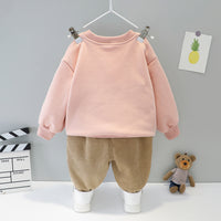 Load image into Gallery viewer, 2 Pieces Set Baby Kid Girls Boys Cartoon Tops And Letters Color-blocking Pants Wholesale 21112517
