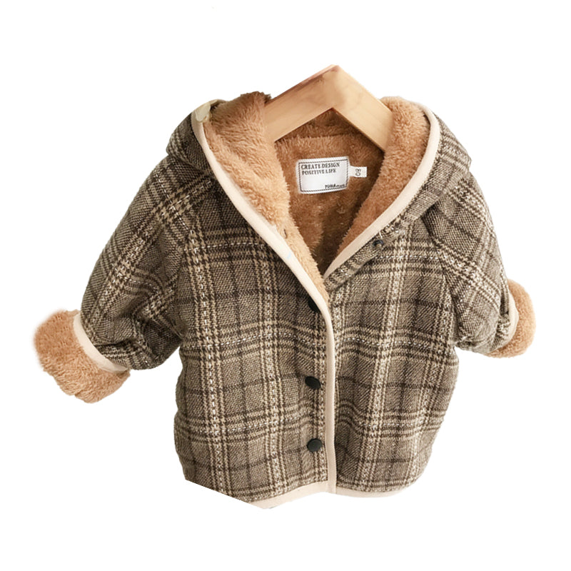 Baby Kid Unisex Houndstooth Jackets Outwears Wholesale 21112531