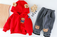 Load image into Gallery viewer, 2 Pieces Set Baby Kid Girls Boys Animals Embroidered Hoodies Swearshirts And Cartoon Pants Wholesale 211125358
