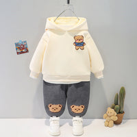Load image into Gallery viewer, 2 Pieces Set Baby Kid Girls Boys Animals Embroidered Hoodies Swearshirts And Cartoon Pants Wholesale 211125358
