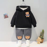 Load image into Gallery viewer, 2 Pieces Set Baby Kid Girls Boys Animals Embroidered Hoodies Swearshirts And Cartoon Pants Wholesale 211125358
