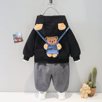 Load image into Gallery viewer, 2 Pieces Set Baby Kid Girls Boys Animals Embroidered Hoodies Swearshirts And Cartoon Pants Wholesale 211125358
