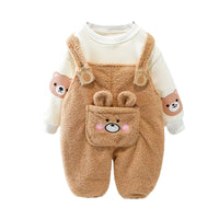 Load image into Gallery viewer, 2 Pieces Set Baby Kid Girls Boys Animals Cartoon Print Tops And Embroidered Jumpsuits Wholesale c
