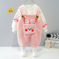 Load image into Gallery viewer, 2 Pieces Set Baby Kid Girls Boys Animals Cartoon Print Tops And Embroidered Jumpsuits Wholesale c
