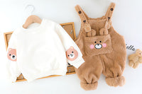 Load image into Gallery viewer, 2 Pieces Set Baby Kid Girls Boys Animals Cartoon Print Tops And Embroidered Jumpsuits Wholesale c
