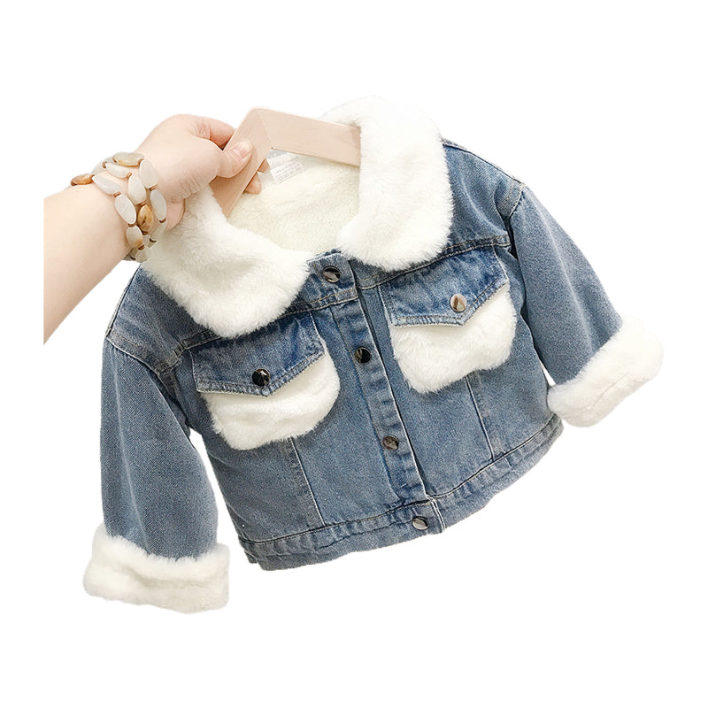Baby Kid Girls Solid Color Outwears Wholesale 21112552
