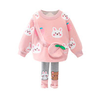 Load image into Gallery viewer, 2 Pieces Set Baby Kid Girls Fruit Print Tops And Color-blocking Pants Wholesale 211125538
