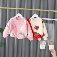Load image into Gallery viewer, 2 Pieces Set Baby Kid Girls Fruit Print Tops And Color-blocking Pants Wholesale 211125538
