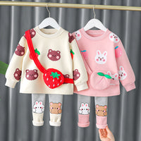 Load image into Gallery viewer, 2 Pieces Set Baby Kid Girls Fruit Print Tops And Color-blocking Pants Wholesale 211125538
