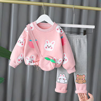 Load image into Gallery viewer, 2 Pieces Set Baby Kid Girls Fruit Print Tops And Color-blocking Pants Wholesale 211125538
