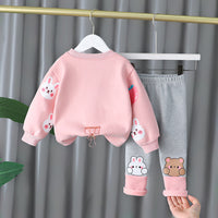 Load image into Gallery viewer, 2 Pieces Set Baby Kid Girls Fruit Print Tops And Color-blocking Pants Wholesale 211125538
