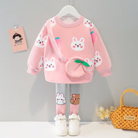 Load image into Gallery viewer, 2 Pieces Set Baby Kid Girls Fruit Print Tops And Color-blocking Pants Wholesale 211125538
