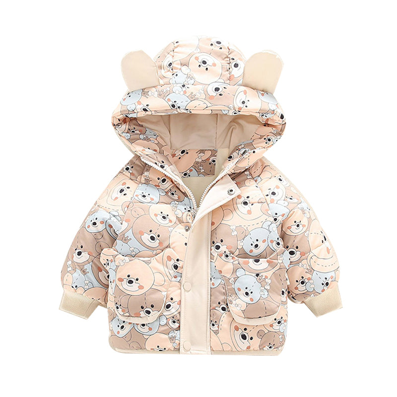 Baby Kid Girls Animals Cartoon Print Jackets Outwears Wholesale 211125906