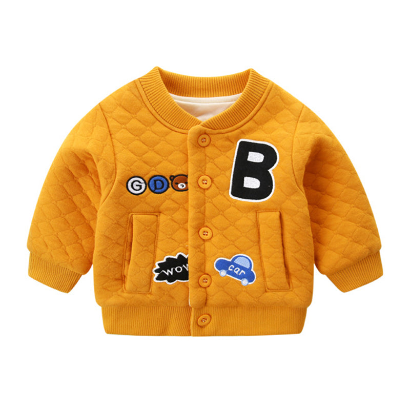 Baby Kid Unisex Letters Car Print Jackets Outwears Wholesale 211203111