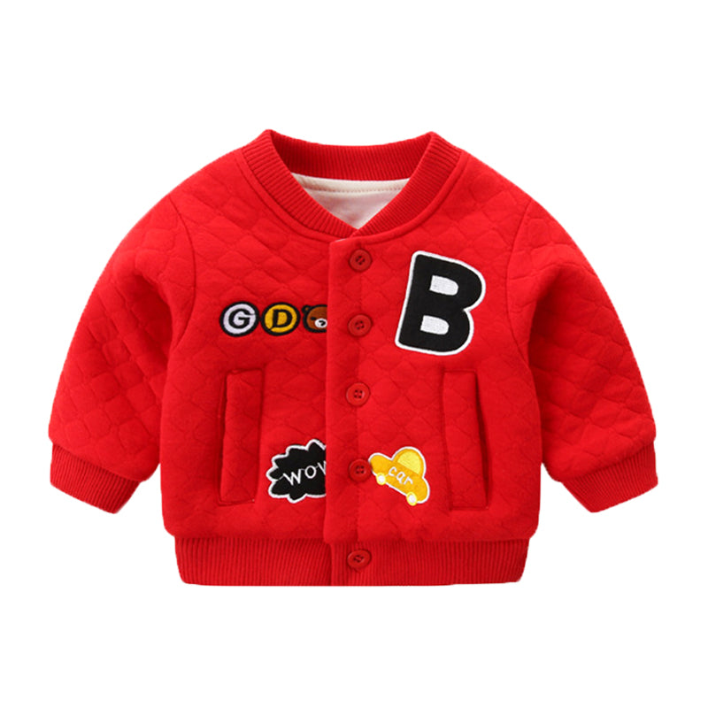Baby Kid Unisex Letters Car Print Jackets Outwears Wholesale 211203111