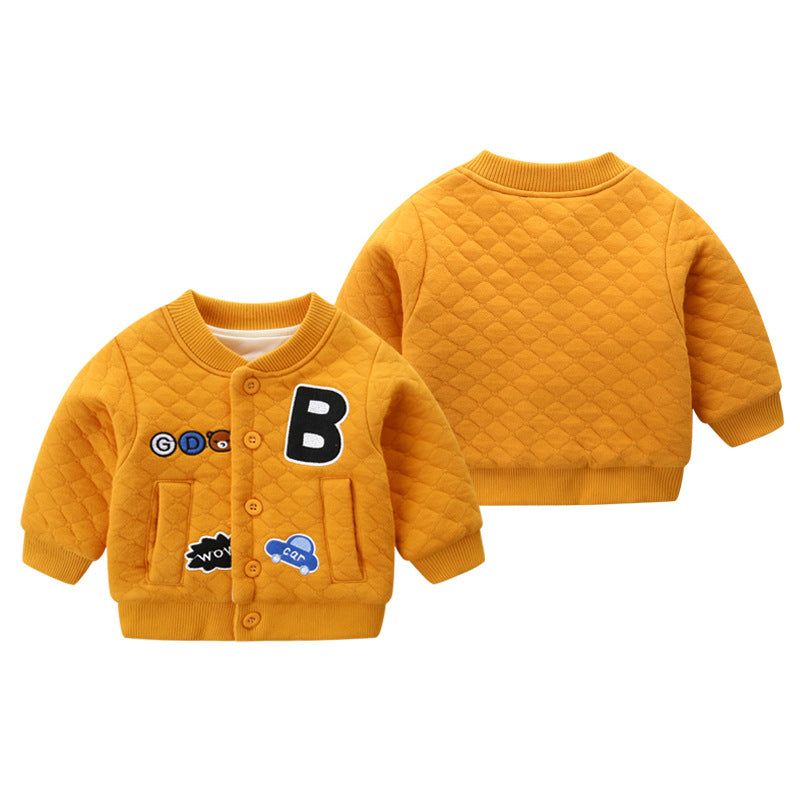 Baby Kid Unisex Letters Car Print Jackets Outwears Wholesale 211203111