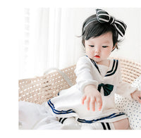 Load image into Gallery viewer, Baby Girls Striped Bow Dresses Wholesale 211203222
