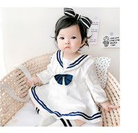 Load image into Gallery viewer, Baby Girls Striped Bow Dresses Wholesale 211203222
