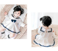 Load image into Gallery viewer, Baby Girls Striped Bow Dresses Wholesale 211203222
