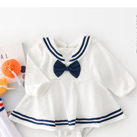 Load image into Gallery viewer, Baby Girls Striped Bow Dresses Wholesale 211203222
